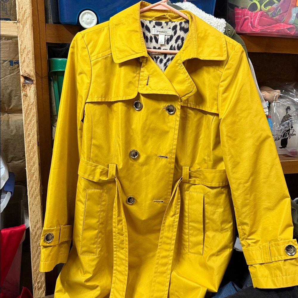 Dress Barn Yellow Trench Coat